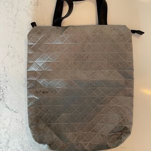 Issey Miyake Pleats Please tote bag with leather straps